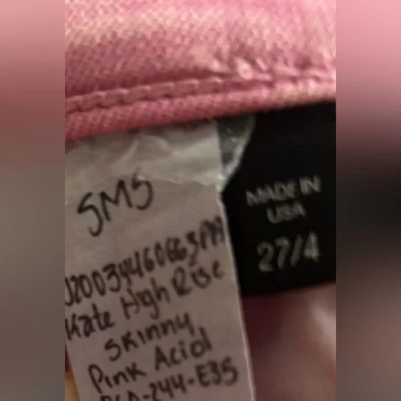 🥤 Veronica Beard Kate High Rise Skinny Jean 27 04 Pink Wash Riverdale Wardrobe - Picture 8 of 8